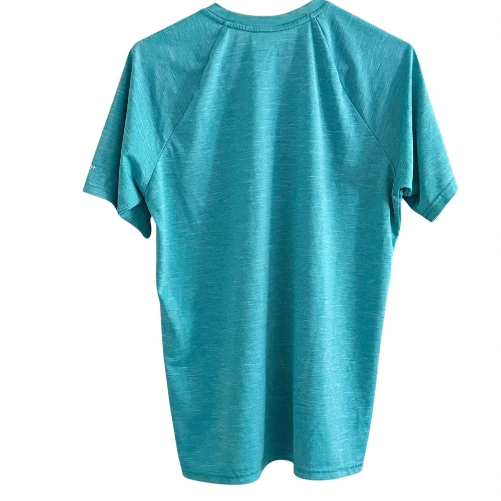 Nike Swim Rash Guard Mens Small Teal Excellent Dri-FIT UPF 40+ Short Sleeve Tee